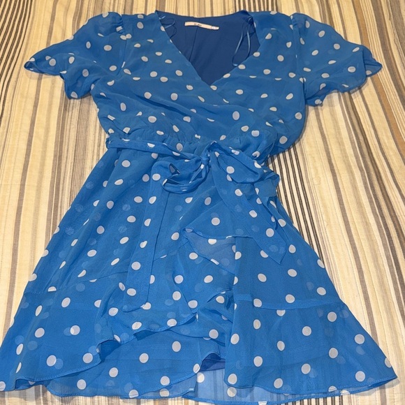 miami Dresses & Skirts - Miami Blue Polka Dot Dress